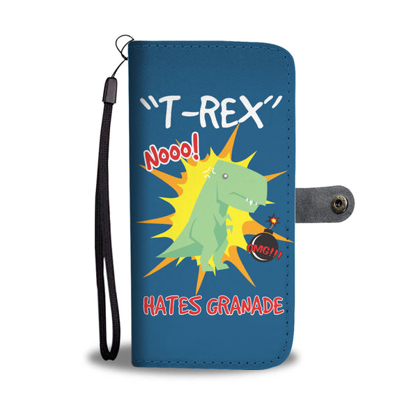 "T-Rex" Hates Granade Wallet Phone Case