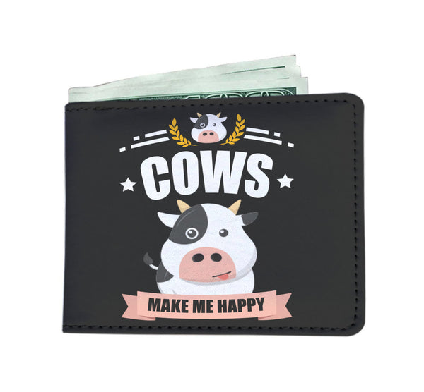 Cows Make Me Happy Mens Wallet
