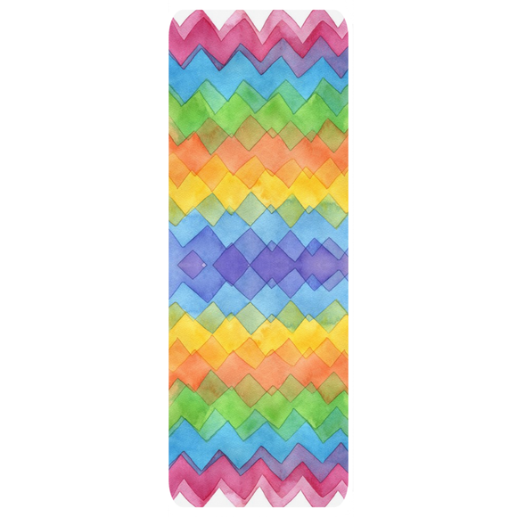 Watercolour Zigzag Pattern Yoga Mat