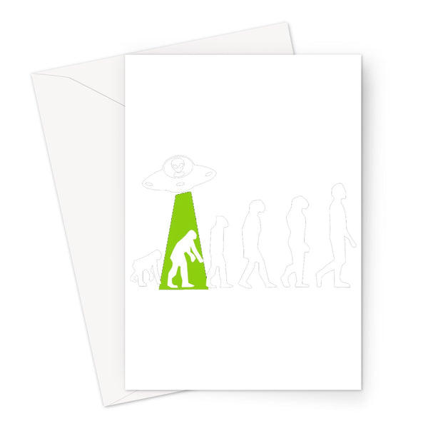 Human Evolution By Aliens Greeting Card