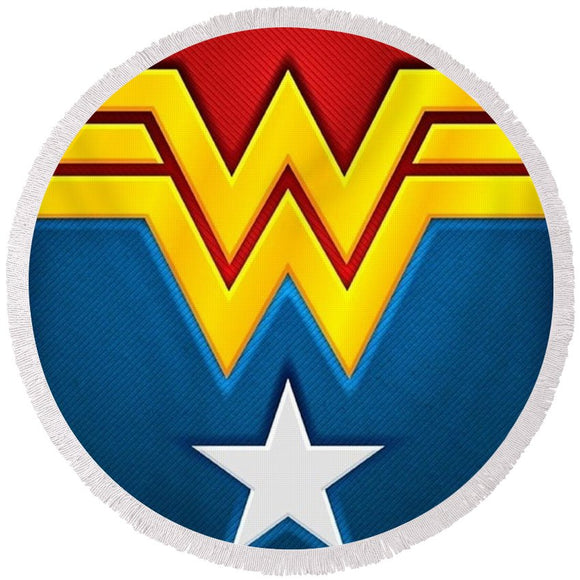 Classic Wonder Woman - Round Beach Towel