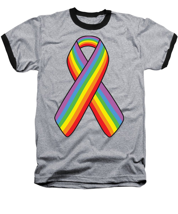 Lgbt Ribbon - Baseball T-Shirt