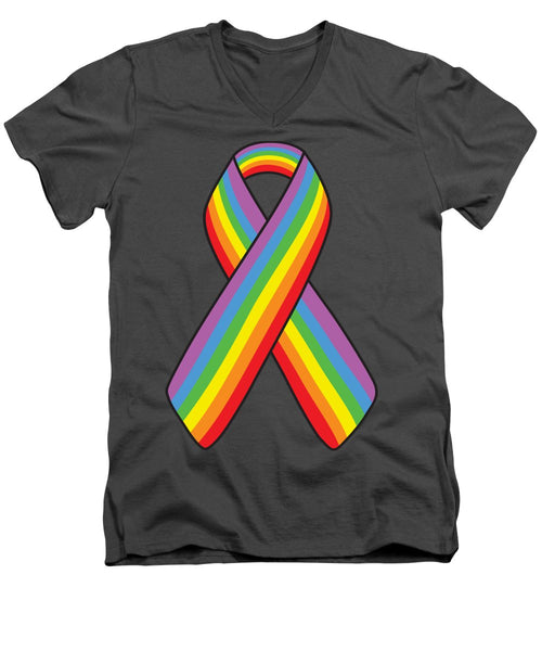 Lgbt Ribbon - Men's V-Neck T-Shirt