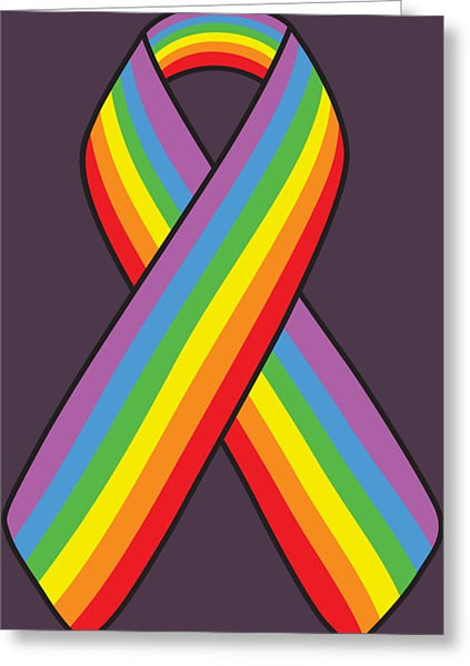 Lgbt Ribbon - Greeting Card