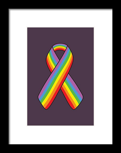 Lgbt Ribbon - Framed Print