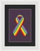 Lgbt Ribbon - Framed Print