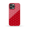 Red With White leaf Pattern Phone Case