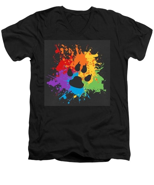 Pride Bear Paw - Men's V-Neck T-Shirt