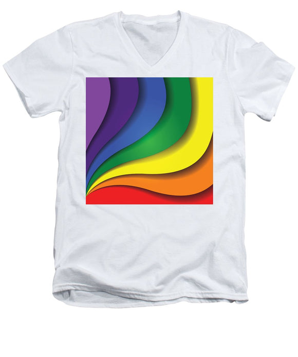 Rainbow Pride Swirl - Men's V-Neck T-Shirt
