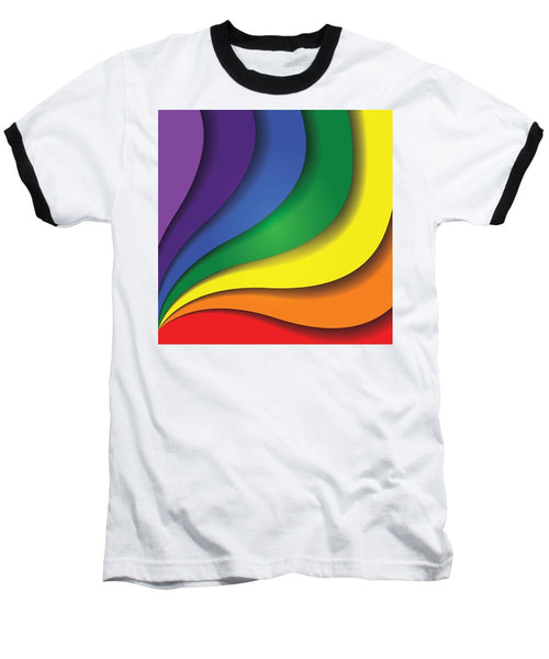 Rainbow Pride Swirl - Baseball T-Shirt