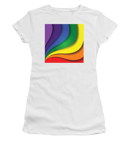 Rainbow Pride Swirl - Women's T-Shirt (Athletic Fit)