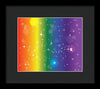 Rainbow Pride With Sparkles - Framed Print