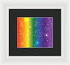 Rainbow Pride With Sparkles - Framed Print