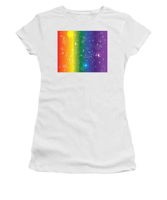 Rainbow Pride With Sparkles - Women's T-Shirt (Athletic Fit)