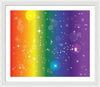 Rainbow Pride With Sparkles - Framed Print