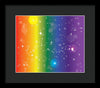 Rainbow Pride With Sparkles - Framed Print