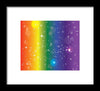 Rainbow Pride With Sparkles - Framed Print