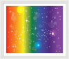 Rainbow Pride With Sparkles - Framed Print
