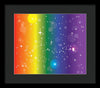 Rainbow Pride With Sparkles - Framed Print