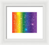 Rainbow Pride With Sparkles - Framed Print