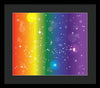 Rainbow Pride With Sparkles - Framed Print