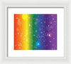 Rainbow Pride With Sparkles - Framed Print
