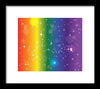 Rainbow Pride With Sparkles - Framed Print