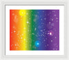 Rainbow Pride With Sparkles - Framed Print