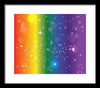 Rainbow Pride With Sparkles - Framed Print