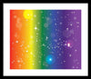 Rainbow Pride With Sparkles - Framed Print