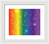 Rainbow Pride With Sparkles - Framed Print