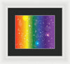 Rainbow Pride With Sparkles - Framed Print