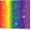 Rainbow Pride With Sparkles - Acrylic Print
