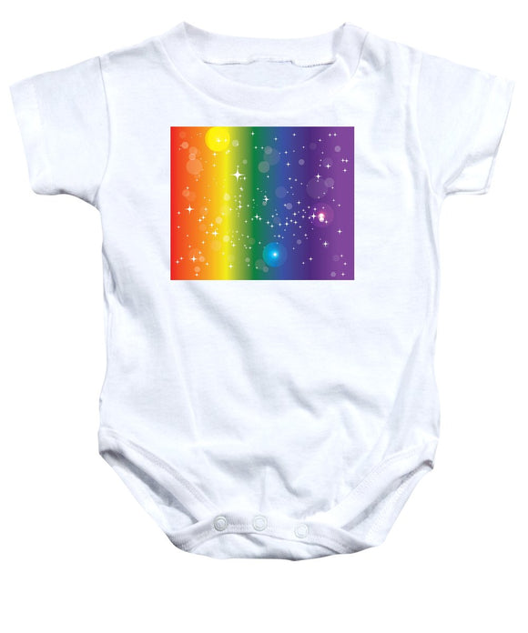 Rainbow Pride With Sparkles - Baby Onesie