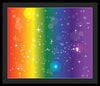 Rainbow Pride With Sparkles - Framed Print