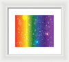 Rainbow Pride With Sparkles - Framed Print
