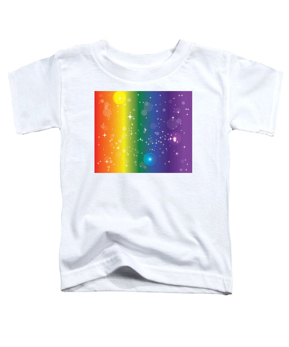 Rainbow Pride With Sparkles - Toddler T-Shirt