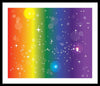 Rainbow Pride With Sparkles - Framed Print