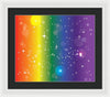 Rainbow Pride With Sparkles - Framed Print