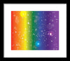 Rainbow Pride With Sparkles - Framed Print