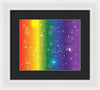 Rainbow Pride With Sparkles - Framed Print