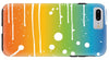 Rainbow Pride With White Paint Splodges - Phone Case