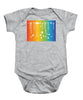 Rainbow Pride With White Paint Splodges - Baby Onesie