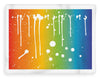 Rainbow Pride With White Paint Splodges - Blanket
