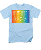 Rainbow Pride With White Paint Splodges - Men's T-Shirt  (Regular Fit)