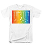 Rainbow Pride With White Paint Splodges - Men's T-Shirt  (Regular Fit)