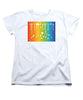 Rainbow Pride With White Paint Splodges - Women's T-Shirt (Standard Fit)