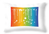 Rainbow Pride With White Paint Splodges - Throw Pillow