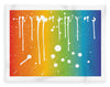 Rainbow Pride With White Paint Splodges - Blanket