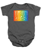 Rainbow Pride With White Paint Splodges - Baby Onesie